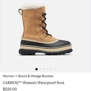 Sorel Caribou Women's Waterproof Boot - Tan and Black